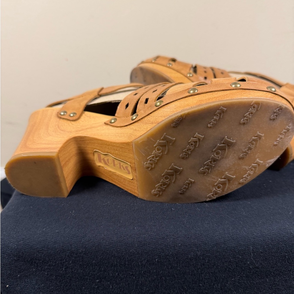 Dopamine Kork-Ease Tan Leather Mules - Picture 5 of 6